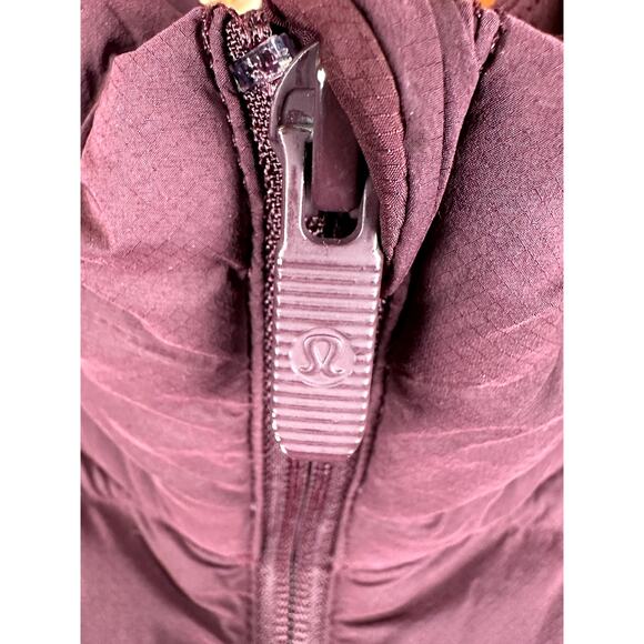 Lululemon athletica Pack It Down‎ Puffer Jacket Coat Maroon Womens 2 + Carry Bag - Picture 2 of 8